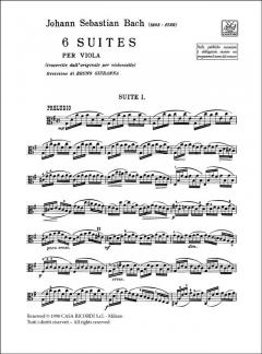 Six Suites For Unaccompanied Viola Originally For Violoncello von Johann Sebastian Bach im Alle Noten Shop kaufen