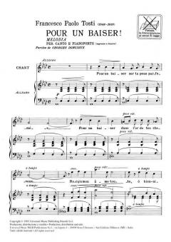Pour Un Baiser! High Voice Piano von Francesco Paolo Tosti 