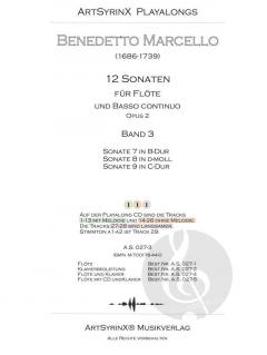 12 Sonaten op. 2 - Band 3 (Sonaten 7-9) von Benedetto Marcello 