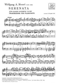 Eine Kleine Nachtmusik Serenade K525 Piano von Wolfgang Amadeus Mozart 