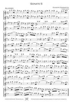 16 Sonaten - Band 2 von Giuseppe Sammartini 