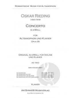 Concerto in e-Moll op. 35 von Oskar Rieding 