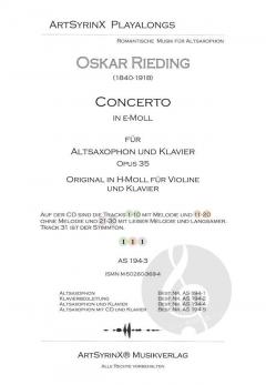 Concerto in e-Moll op. 35 von Oskar Rieding 