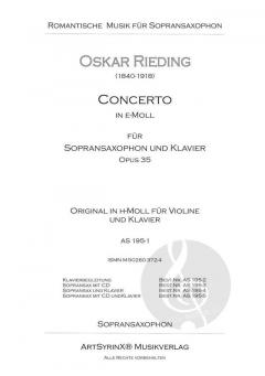 Concerto in e-Moll op. 35 von Oskar Rieding 