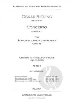 Concerto in e-Moll op. 35 von Oskar Rieding 