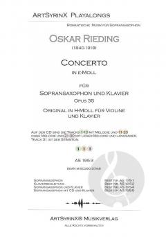 Concerto in e-Moll op. 35 von Oskar Rieding 