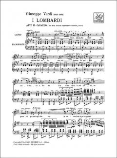 La Mia Letizia Infondere From I Lombardi Tenor Piano Italian von Giuseppe Verdi 