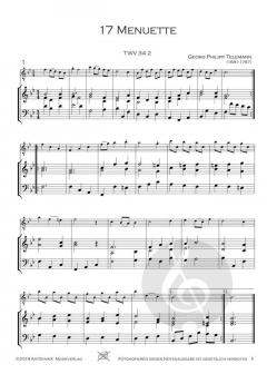 17 Menuette TWV 34 von Georg Philipp Telemann 