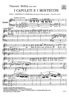 O Quante Volte Soprano Piano From I Capuleti e I Montecchi Italian von Vincenco Bellini 