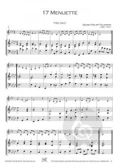 17 Menuette TWV 34 von Georg Philipp Telemann 