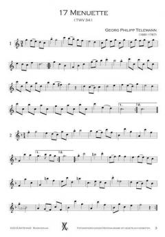 17 Menuette TWV 34 von Georg Philipp Telemann 
