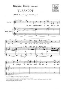 In Questa Reggia Soprano/pno From Turandot von Giacomo Puccini 