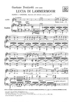 Regnava Nel Silenzio S/pno Lucia Di Lammermoor Act1 It von Gaetano Donizetti 