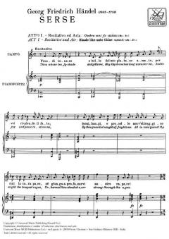 Ombra Mai Fu Medium Voice & Piano Italian From Serse Key Of C von Georg Friedrich Händel 