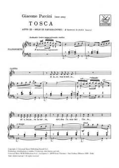 E Lucevan Le Stelle Ten/pno From Tosca It Only von Giacomo Puccini 
