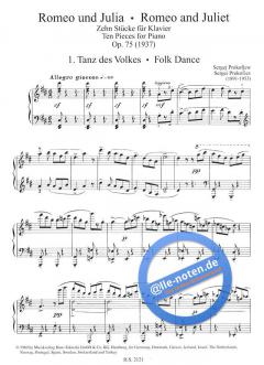 Romeo und Julia op. 75 von Sergei Sergejewitsch Prokofjew 