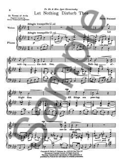 Let Nothing Disturb Thee Medium Voice & Piano von David Diamond 