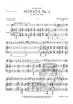 Sonata no. 1 von Bohuslav Martinu 