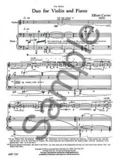 Duo For Violin And Piano von Elliott Carter im Alle Noten Shop kaufen