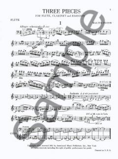 3 Pieces von Walter Piston für Holzbläser Trio (Stimmensatz) im Alle Noten Shop kaufen