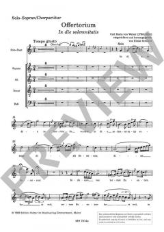 Offertorium In die solemnitatis von Carl Maria von Weber 