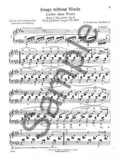 Songs Without Words For Piano von Felix Mendelssohn Bartholdy 