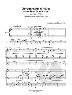 Ouverture Symphonique sur un thème de plain chant op. 21 von José María Usandizaga 
