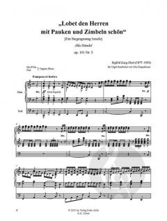Lobet den Herren mit Pauken und Zimbeln schön op. 101/5 von Sigfrid Karg-Elert 