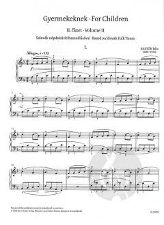 Für Kinder 2 von Béla Bartók 