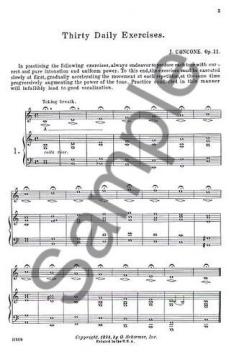 30 Daily Exercises Op.11 von Guiseppe Concone 