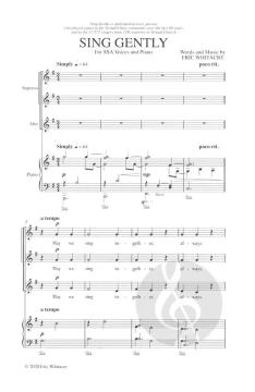 Sing Gently von Eric Whitacre 
