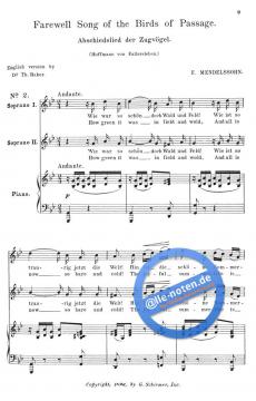 16 Two Part Songs Vocal Duo (Felix Mendelssohn Bartholdy) 