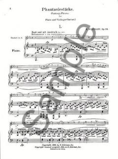 Phantasiestücke op. 73 von Robert Schumann 