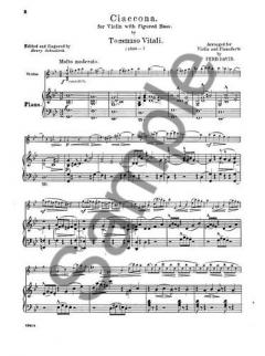 Ciaccona For Violin And Piano von Tommaso Vitali im Alle Noten Shop kaufen