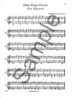 50 Piano Pieces For Beginners, Op. 70 von Hermann Berens 