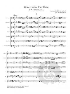 Concerto for 2 Flutes in A Minor RV 522 von Antonio Vivaldi 