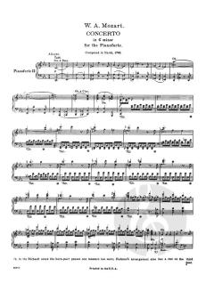 Piano Concerto No.24 In C Minor K491 2 Pianos 4 Hands von Wolfgang Amadeus Mozart 