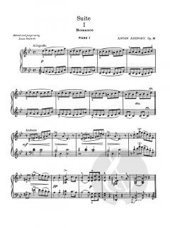 Suite Op.15 von Anton Arensky für 2 Klaviere zu 4 Händen im Alle Noten Shop kaufen