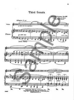 Sonata in D Minor, Op. 108 von Johannes Brahms für Violine und Klavier im Alle Noten Shop kaufen