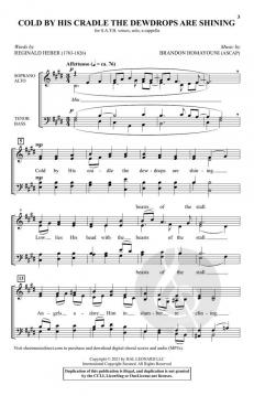 Cold By His Cradle The Dewdrops Are Shining von Reginald Heber (Download) 