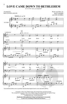 Love Came Down To Bethlehem von Matt Maher (Download) 