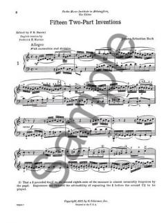 15 zweistimmige Inventionen BWV 772-786 von Johann Sebastian Bach 