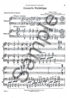 Concerto Pathetique 2 Pianos 4 Hands E Minor von Franz Liszt 