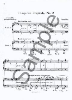 Hungarian Rhapsody No.2 2 Pianos 4 Hands von Franz Liszt 