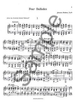 Four Ballades Op.10 For Piano von Johannes Brahms 