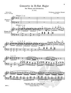Piano Concerto No.15 B Flat Major K450 2 Pianos 4 Hands von Wolfgang Amadeus Mozart 