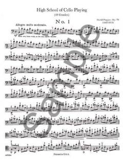 High School Of Cello Playing Op. 73 40 Etudes von David Popper im Alle Noten Shop kaufen