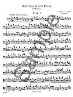 High School Of Cello Playing Op. 73 40 Etudes von David Popper im Alle Noten Shop kaufen