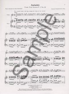 Autumn From 'Four Seasons' Op. 8 Violin Piano von Antonio Vivaldi im Alle Noten Shop kaufen