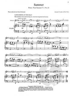Summer From Four Seasons Violin Piano Op. 8 von Antonio Vivaldi im Alle Noten Shop kaufen
